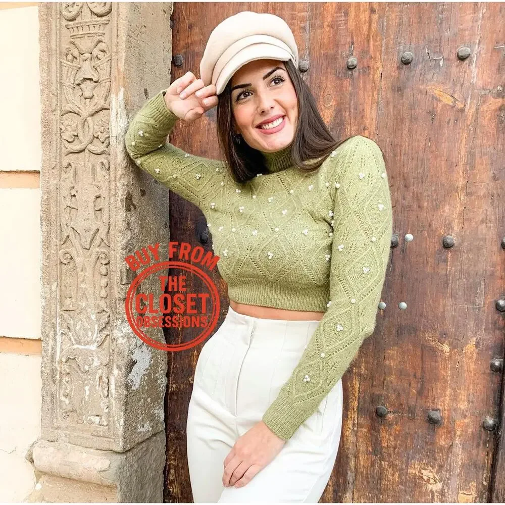 ZARA BLOGGER FAVE!!! Wool Cropped Turtleneck Sweater NWT - Picture 6 of 16